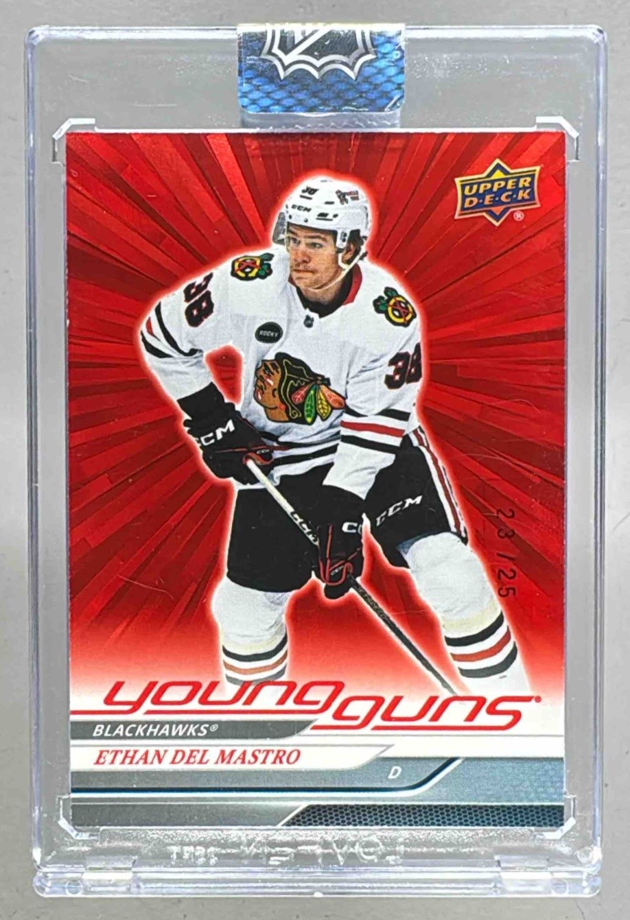 Ethan Del Mastro 2024 Upper Deck #221 Outburst Red Rookie RC Young Guns /25