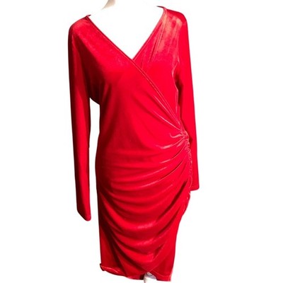 Guberry Red Velvet Long Sleeve Dress Size L   Mobwife, Coquette, Elegant