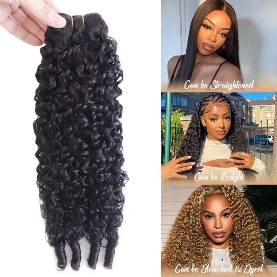 100% Burmese Curly Bundles Human Hair Water Wave 3 4 Bundle  display picture 1