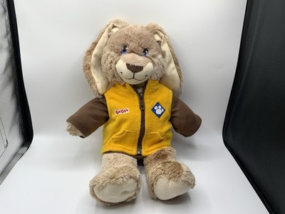 Build A Bear Hase Plüschtier Kuscheltier mit gelber Gillet und braunem T-Shirt 15 Zoll