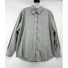 VTG Brooks Brothers Mens 16 Cotton Striped Button Down Shirt Green Long Sleeve