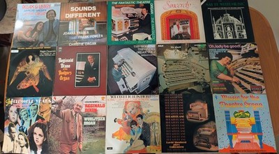 2 Signed - 15x Vintage Theatre Organ LPs Dixon Curtis Wurlitzer