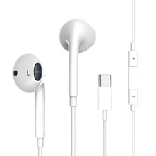 USB-C Type C Wired Headphones Earbuds for iPhone 15 16 17 Pro Max Plus US