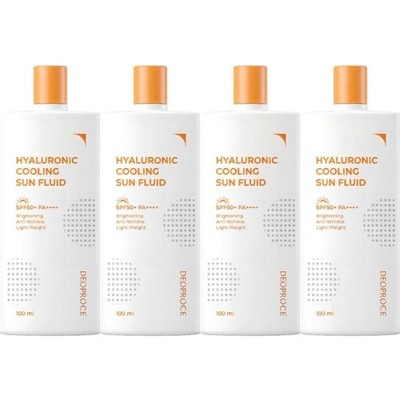 Deoproce Hyaluronic Cooling Sun Fluid SPF50+ PA++++ 100ml*4Pcs - FREE SHIPPING