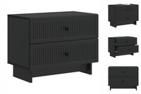 Nachttisch Nachtschrank Nachtkommode Schwarz 62X34,5X47,5 Cm Holzwerkstoff