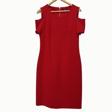Tommy Hilfiger Women's Red Shoulder Dress Size 12