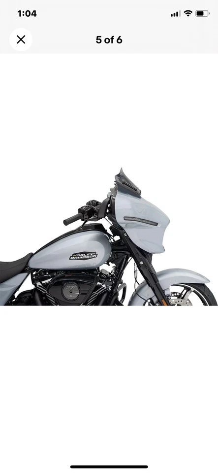 Parabrisas Klock Werks Flare 8" Dark Smoke Harley Davidson Street Glide 23,5-25  Foto 3 de 4