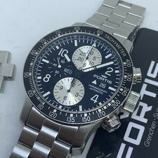FORTIS B-42 STRATOLINER CHRONOGRAPH AUTOMATIC CARD Ref 665.10.121 CASE 43MM