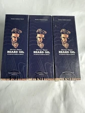 3 Beard Oil for Men - Pure Plant-Based Extract with Pro-Vitamin B5 Hair Beard