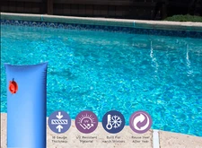 18 Gauge 1' x 8' Water Tubes For Swimming Pool Winter Covers - (Choose Pack)