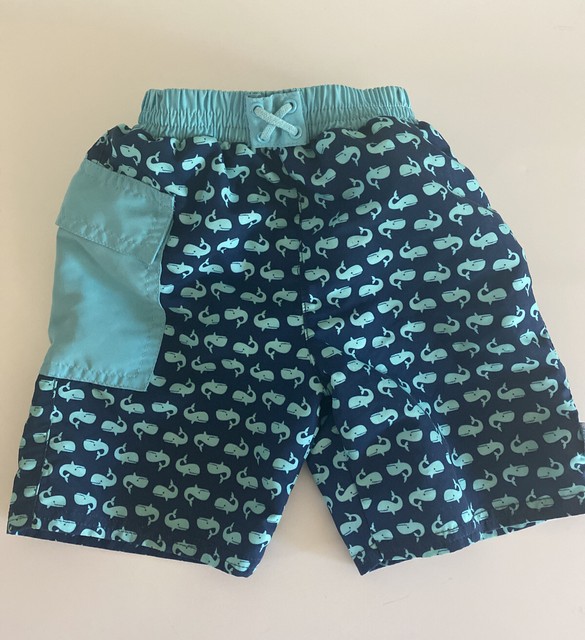 iplay Boys Kids Swim Trunks with Builtin Swim Diaper UPF 50 Whales