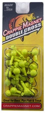 NEW    CRAPPIE MAGNET -  HEADS 25 pc PK CHARTREUSE 1/16oz