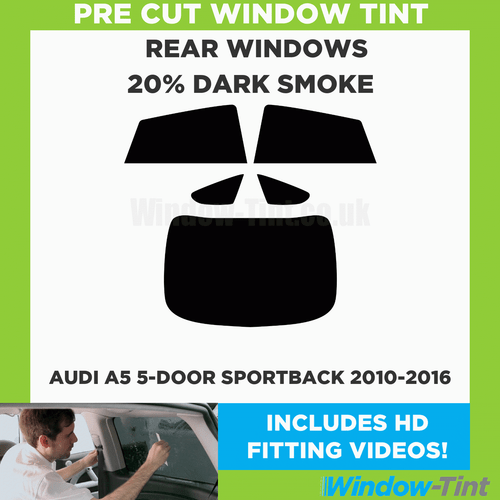 For Audi A5 5-door Sportback 2010-16 Pre Cut Window Tint Kit 20% Dark Rear Film - Picture 2 of 10