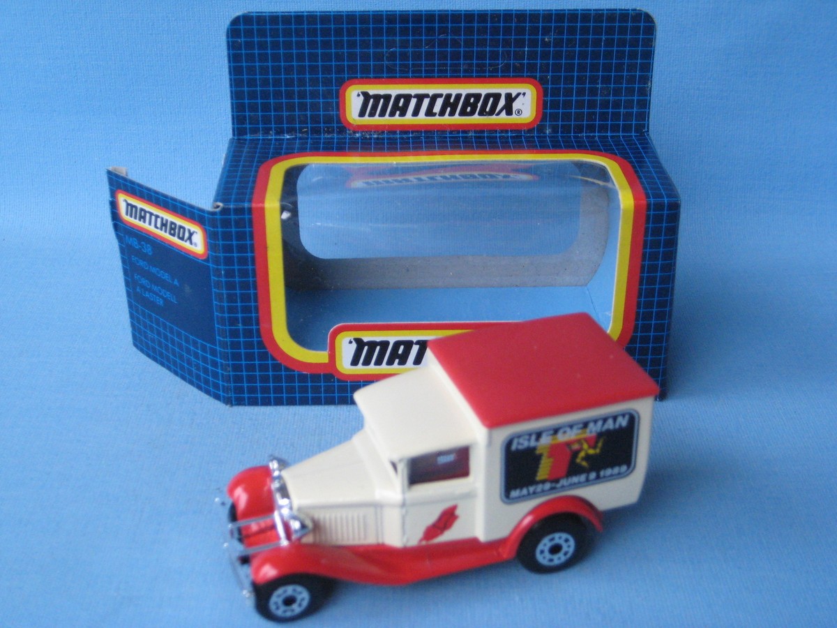 Matchbox MB-38 Ford Model A Van Isle of Man TT 1989 Cream Toy