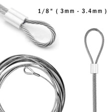 1/8" (3Mm) Aluminum Crimping Loop Sleeve for Wire Rope, Cable Ferrule (100Pcs)