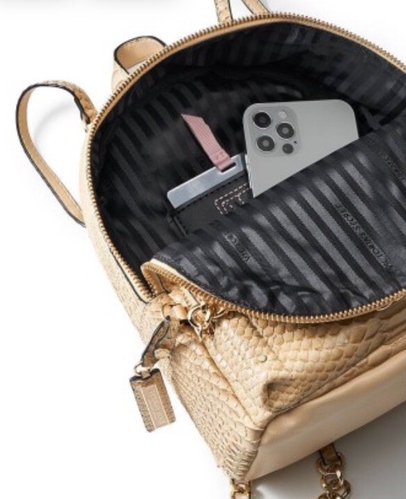Victoria’s Secret Snake City Backpack Purse Gold Victoria main image 2