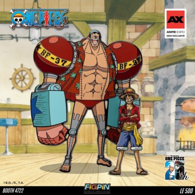 Anime Expo AX 2024 One Piece Franky XL FiGPiN (X11) + Logo Pin