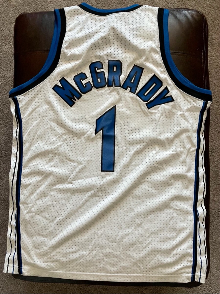 NIKE ORLANDO MAGIC McGrady ユニフォーム 4XL Nike NBA Orlando Magic Tracy McGrady #1 Jersey WHITE XXL +2