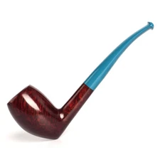 Hand-carved Briar Wood Tobacco Pipe Freehand Wooden Smoking Pipe Cumberland Stem