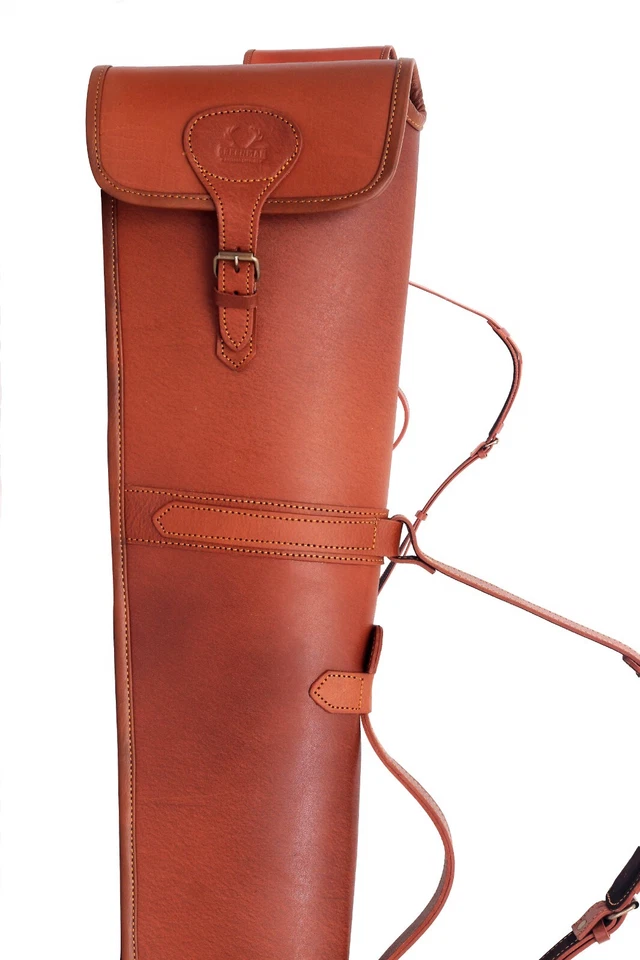 Estuche de cuero para escopeta pistola de caza vaina pistola antideslizante acolchado estuche de transporte EE. UU. Foto 2 de 4