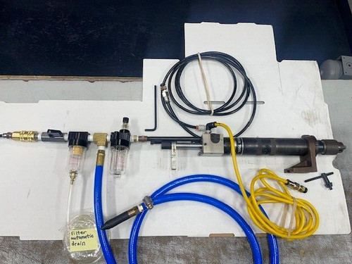ARO Ingersoll Rand 8245-310 Self Feeding Mounted Pneumatic Drill and Accessories
