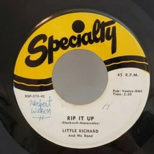 Little Richard RIP IT UP / READY TEDDY (ROCK N ROLL 45) #579 PLAYS STRONG VG+