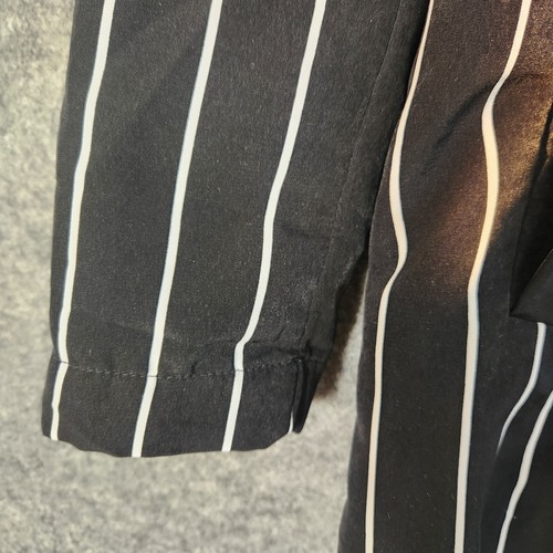 Decjuba Jacket Womens Size 10 Shacket Blazer Lightweight Black Striped Office - Picture 5 of 11