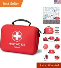 340-Piece Waterproof First Aid Kit - Portable Medical Supplies for Home & Travel