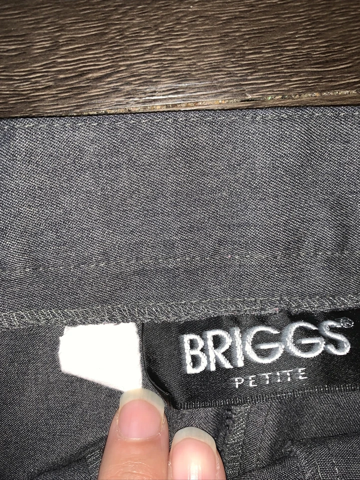 LOTE de 3 PANTALONES MUJER BRIGGS NEW YORK 12p Botón Cremallera Elástico Verde Tostado Gris Foto 2 de 4