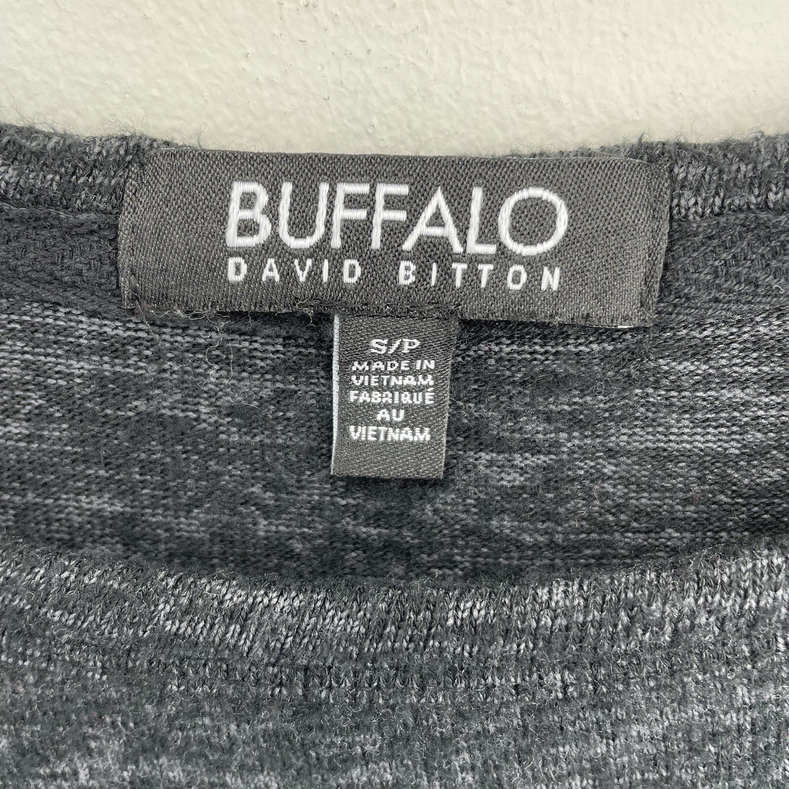 Buffalo David Bitton Solid Dark Gray Crewneck Lon… - image 6