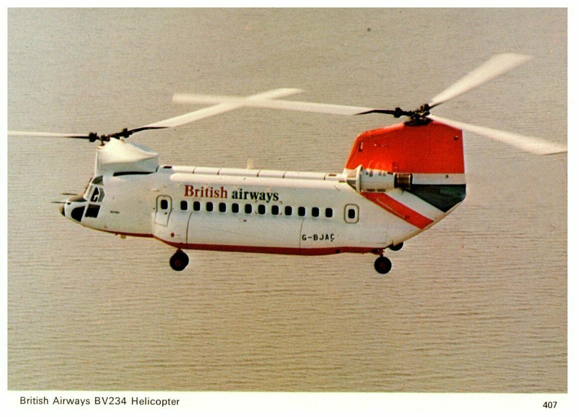 British Airways BV 234 Helicopter Charles Skilton Postcard | eBay