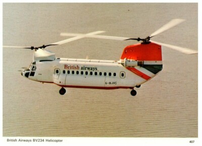 British Airways BV 234 Helicopter Charles Skilton Postcard | eBay