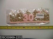 Women's Pink Glittery 30th Birthday Crown