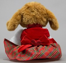 Christmas Holiday Time Red Plaid Dress Pet Dog Coat XSmall 9-11 in