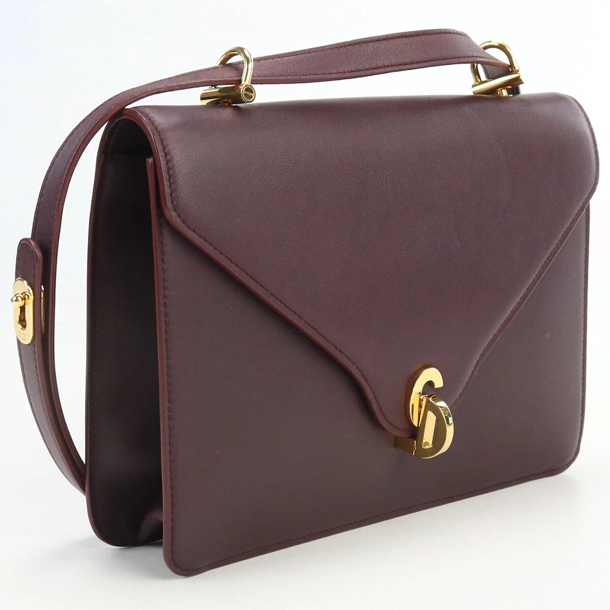 Sac bandoulière Christian Dior cuir diagonal violet femme