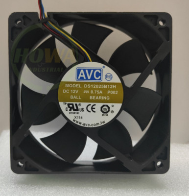 AVC 120mm x 25mm High Airflow PWM Fan 104 CFM 4 Pin DS12025B12H 0.75A ...