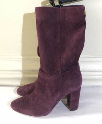 Lauren Ralph Lauren  Suede Block Heel Boots,  6M