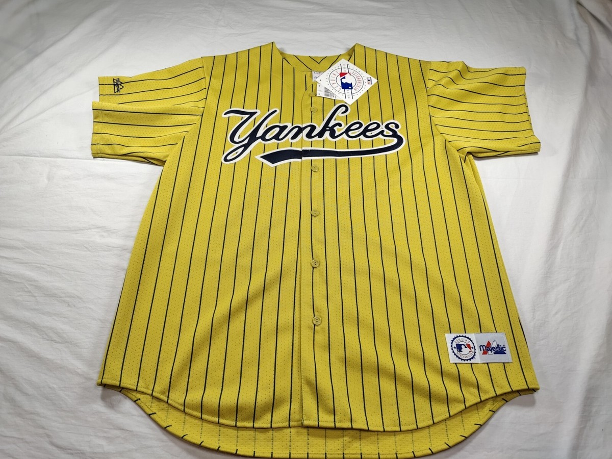 NEW Vtg Majestic RARE New York Yankees Lime Neon Green Baseball