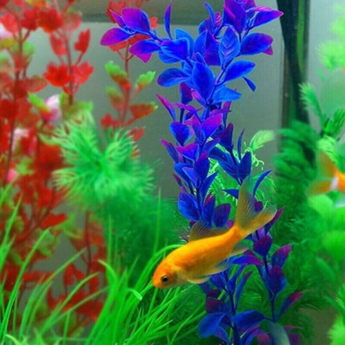 Plastic Large Artificial Grass Plastic Decoration Fish Tank Aquarium