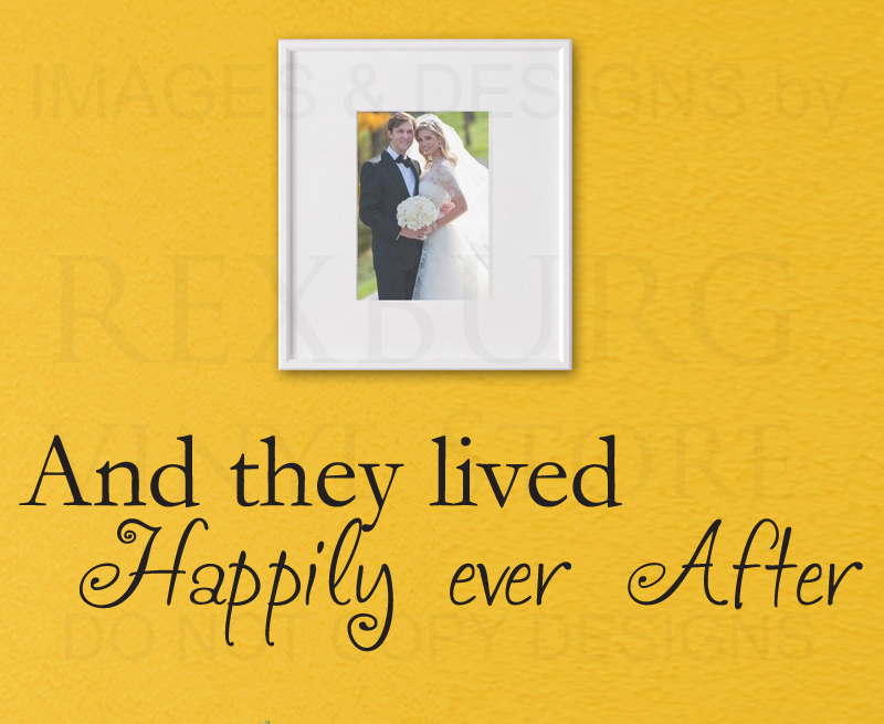 Vinyl Wall Decal Sticker for Marriage Love Happily Ever After L05