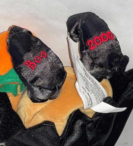 9" Winnie-The-Pooh Bear BOO Halloween Witch w/ Hat Bean Bag Plush 2000 NWT - Picture 4 of 4