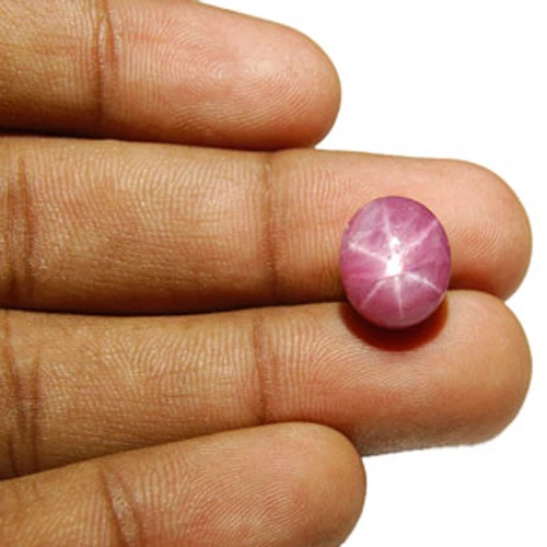 AIGS Certified INDIA Star Ruby 11.08 Cts Natural Untreated Purplish Pink Oval - Image 2 of 3