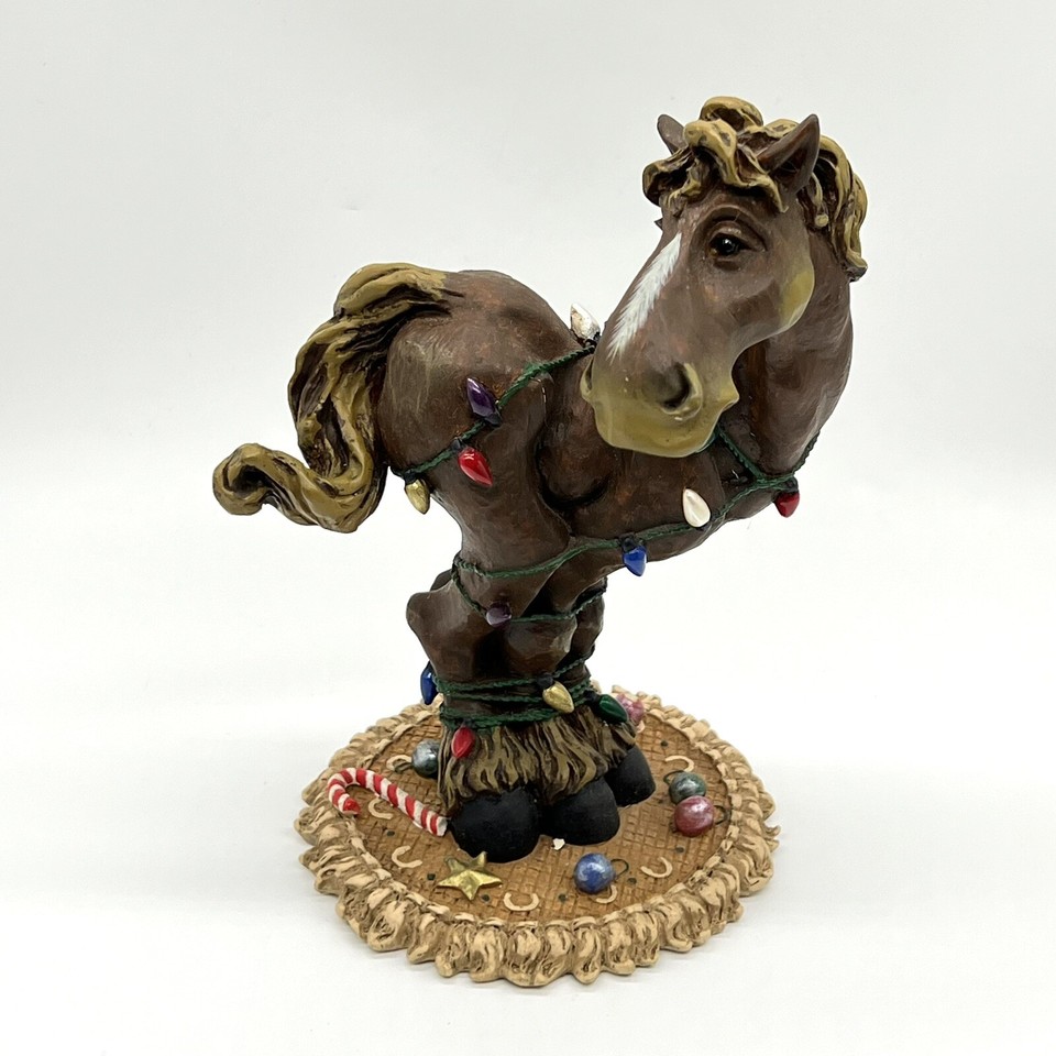 Elmer Horse Tangled in Lights Christmas Figurine Montana Silversmiths Limited Ed eBay