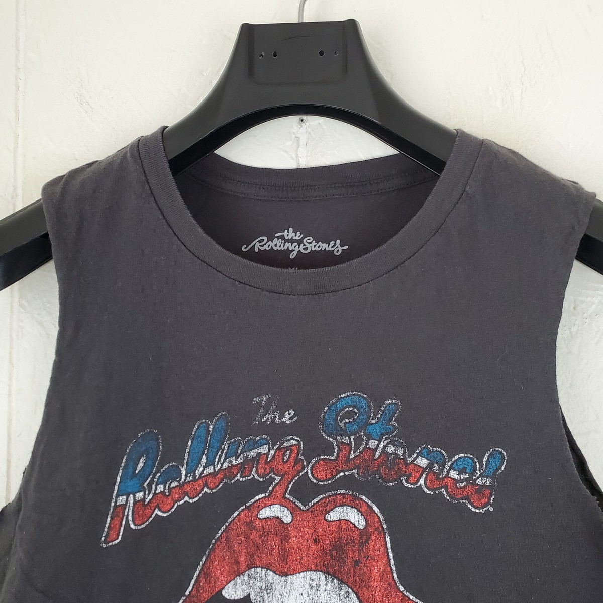 The Rolling Stones Tank Top Womens Extra Large Gray Crew Neck