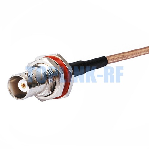 RP-SMA Male ( Jack Pin ) to BNC Female Bulkhead Nut RF Pigtail Coax Cable RG316 - Zdjęcie 3 z 4