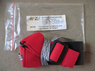 BOKAR ASI-3R Toe Grounder, Non-Marking Dual Layer Rubber, 1M Resistor, Adjust