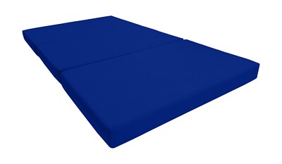 Twin Size Trifold Foam Bed, Shikibuton, Ottoman Mattress 4 x 39 x 75 Royal