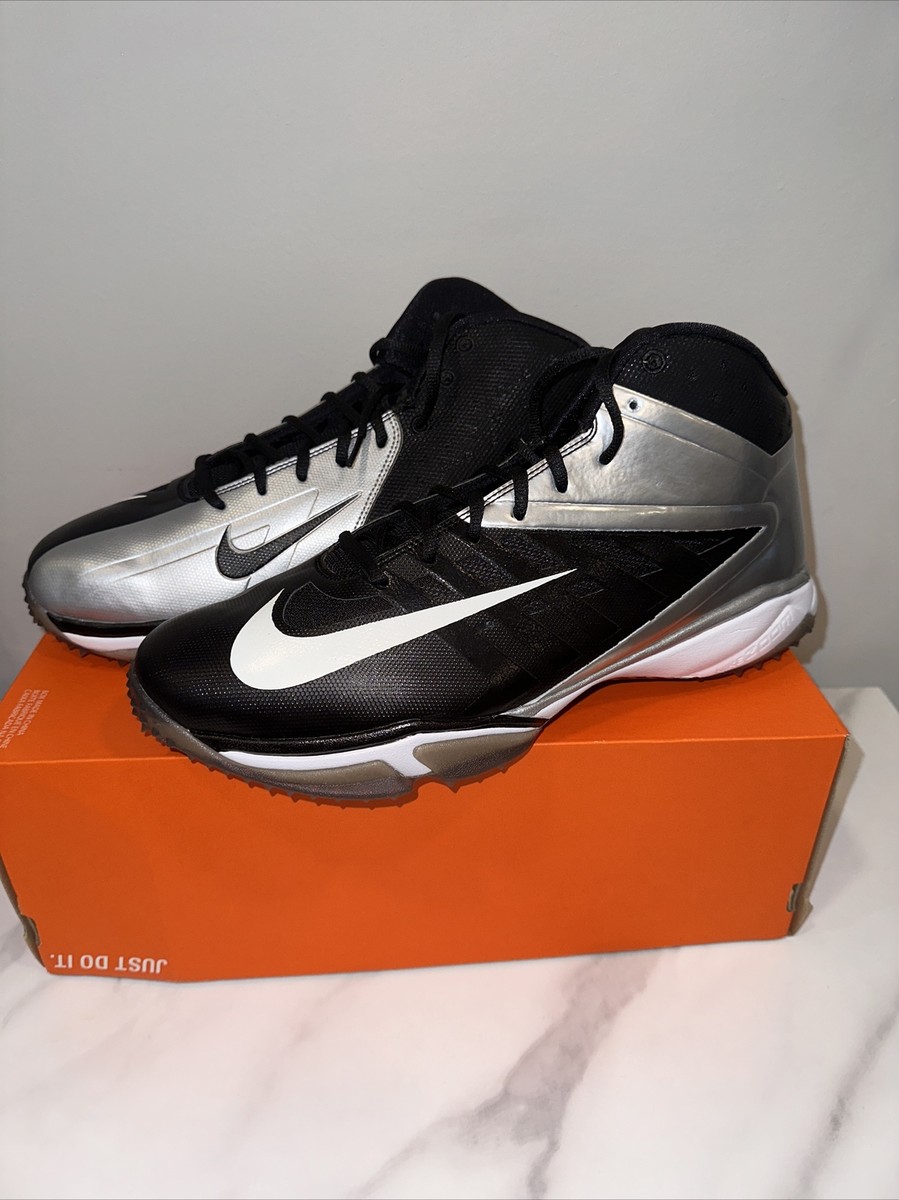 Nike Vapor Pro 3/4 Nubby Football Cleats Turfs Black/Silver  display picture 3