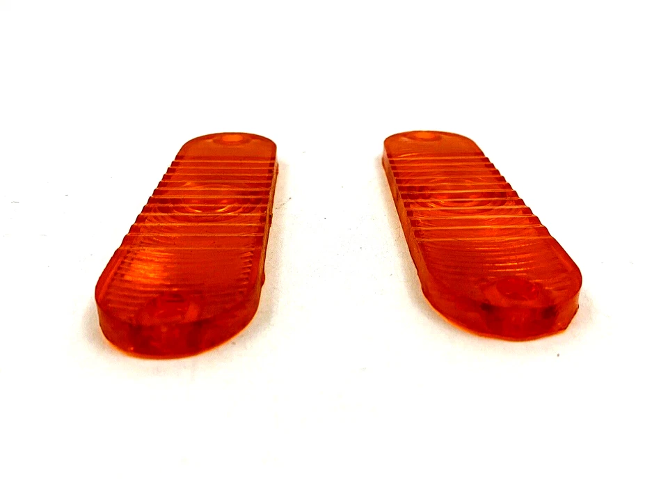 1963-1970 AMC RAMBLER PARK LAMP TURN SIGNAL LENS SET AMBER NEW #821-SET - Image 3 of 4