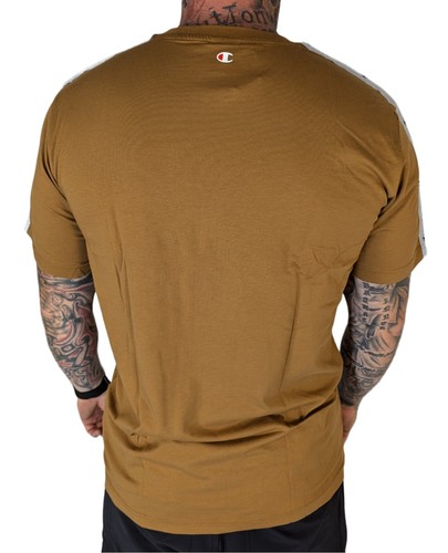 Champion T-shirt blau schwarz braun Tape Band weiß small Logo Basic Herren - Bild 12 von 13
